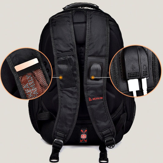Men's Large Capacity Leisure Male College Spine Backpacks