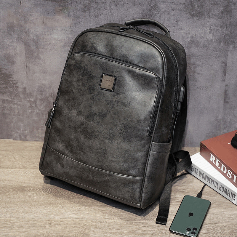 Men's Lightweight Simple Fashionable Business Computer Large Backpacks