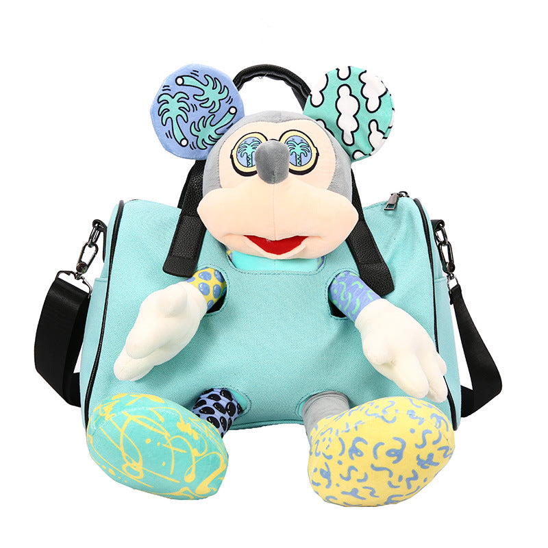 Women's Cartoon Doll Large Capacity Fashion Canvas Middle School Students' Schoolbags