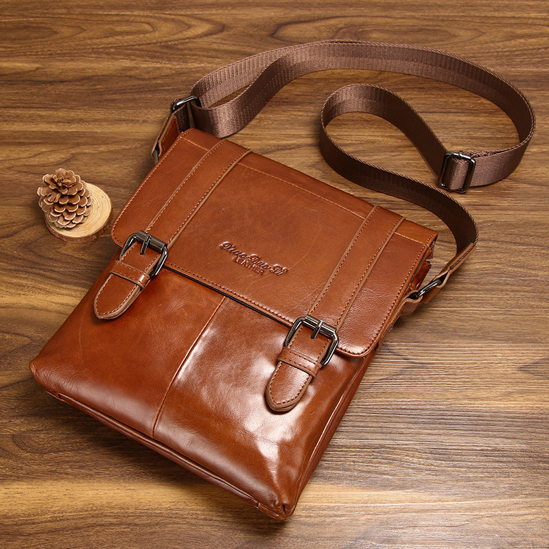 Men's Layer Cowhide Leather Unique Hipster Large Backpacks