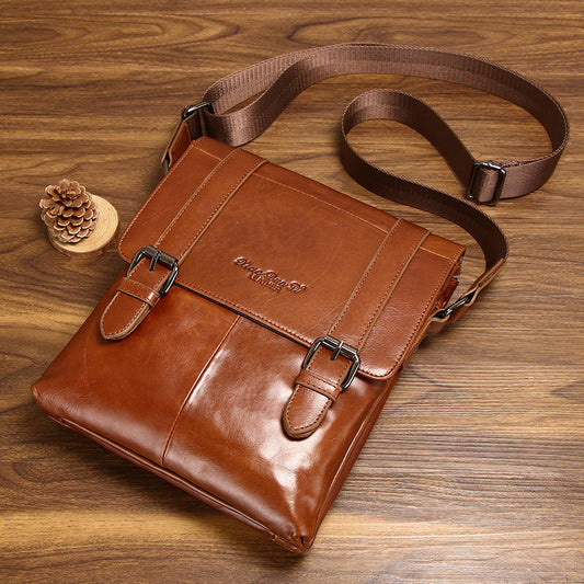 Men's Layer Cowhide Leather Unique Hipster Large Backpacks