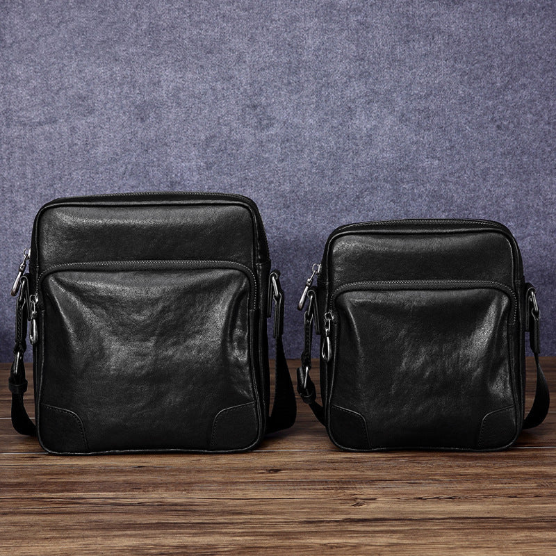 Men's Business First Layer Cowhide Genuine Leather Men's Shoulder Bags