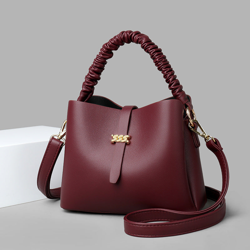 Women's Trendy Korean Style Niche Texture Soft Handbags