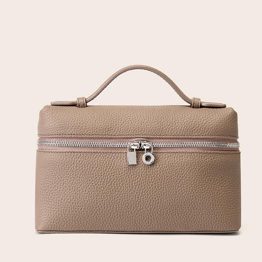 Women's Genuine Leather Lunch Box First Layer Crossbody Bags