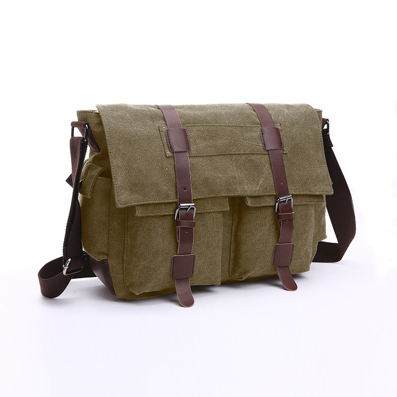 Men's Korean Fashion Canvas Practical Business Retro Men's Messenger Bags