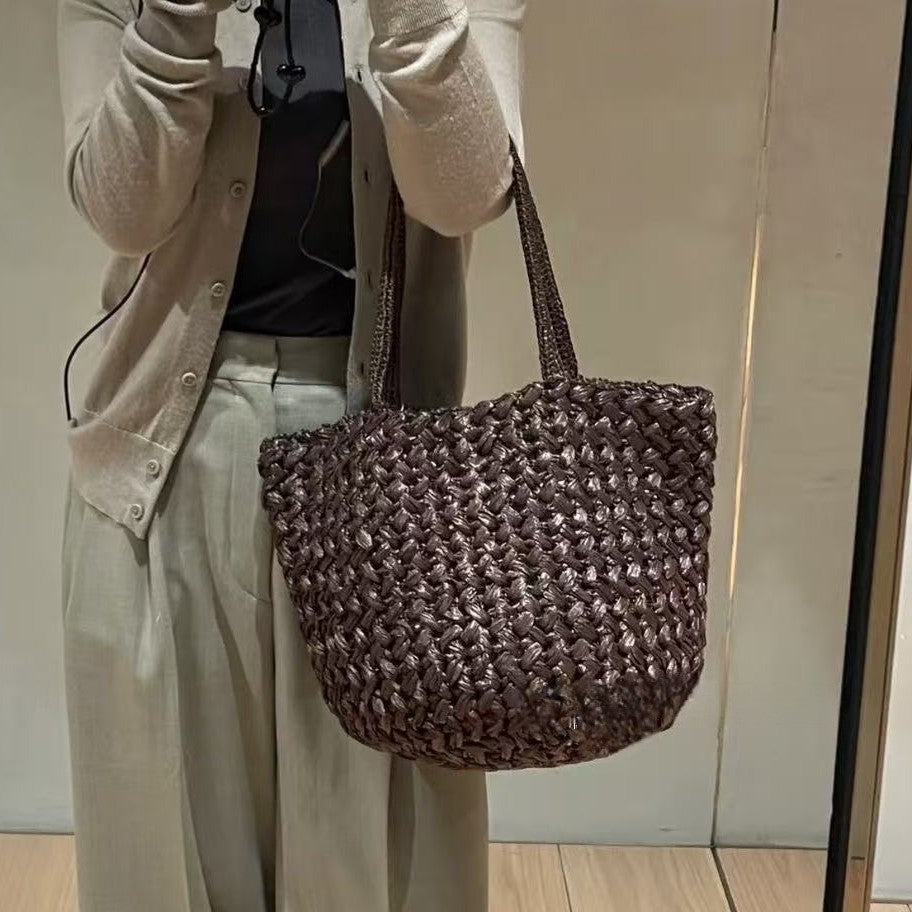 Straw Simple Easy Matching Summer Large Tote Bags