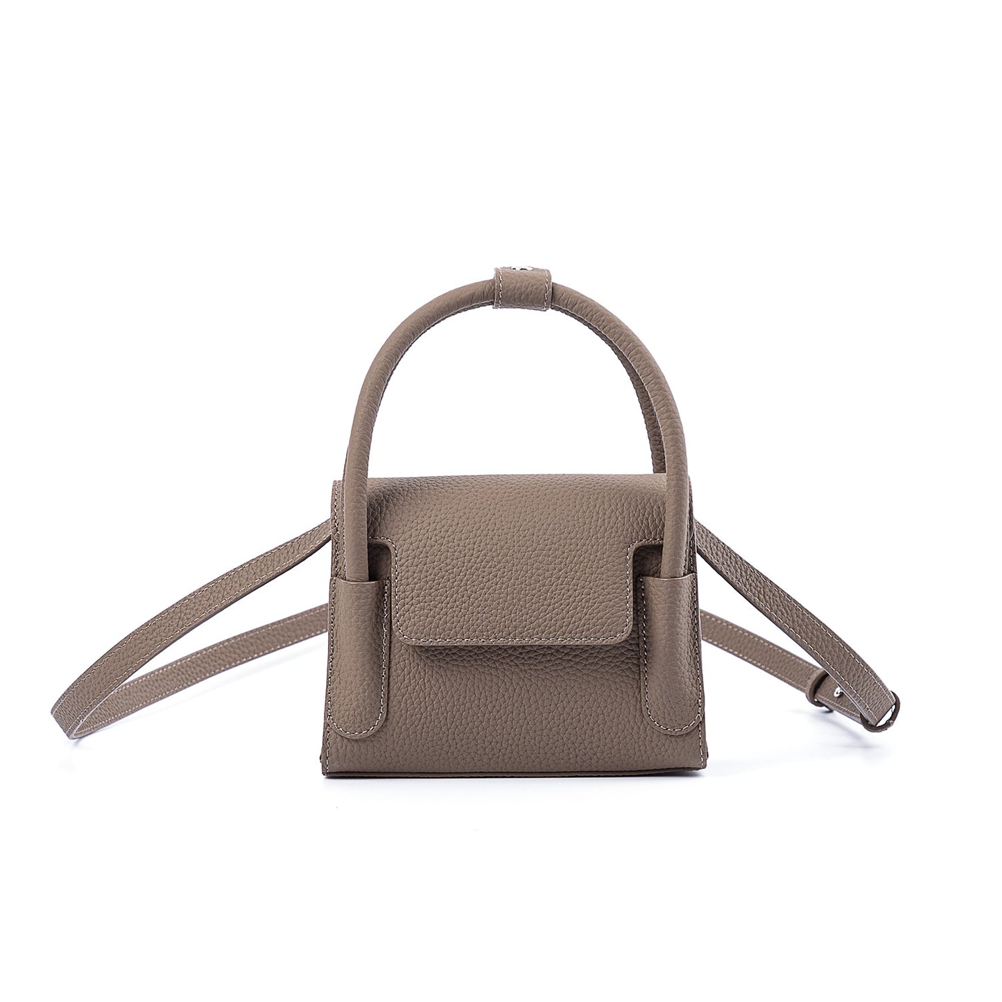 Niche Designer Car Lychee Pattern Cowhide Crossbody Bags
