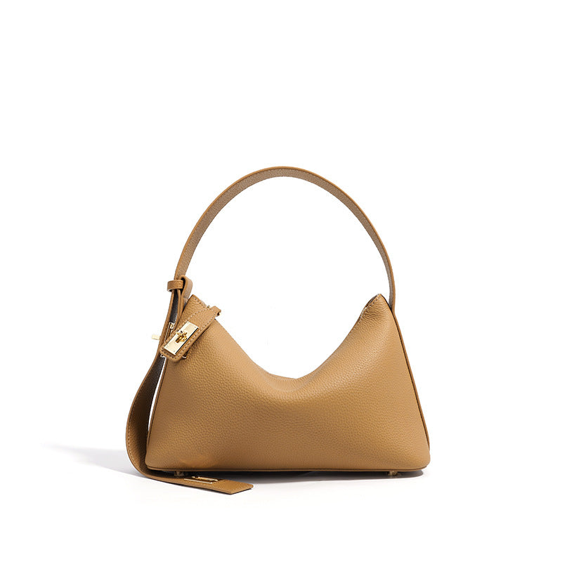 Layer Cowhide Leather Female Dumpling Commuter High Handbags