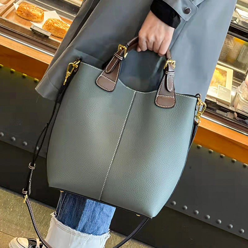 Women's Genuine Leather Trendy Large Capacity Fashion Handbags