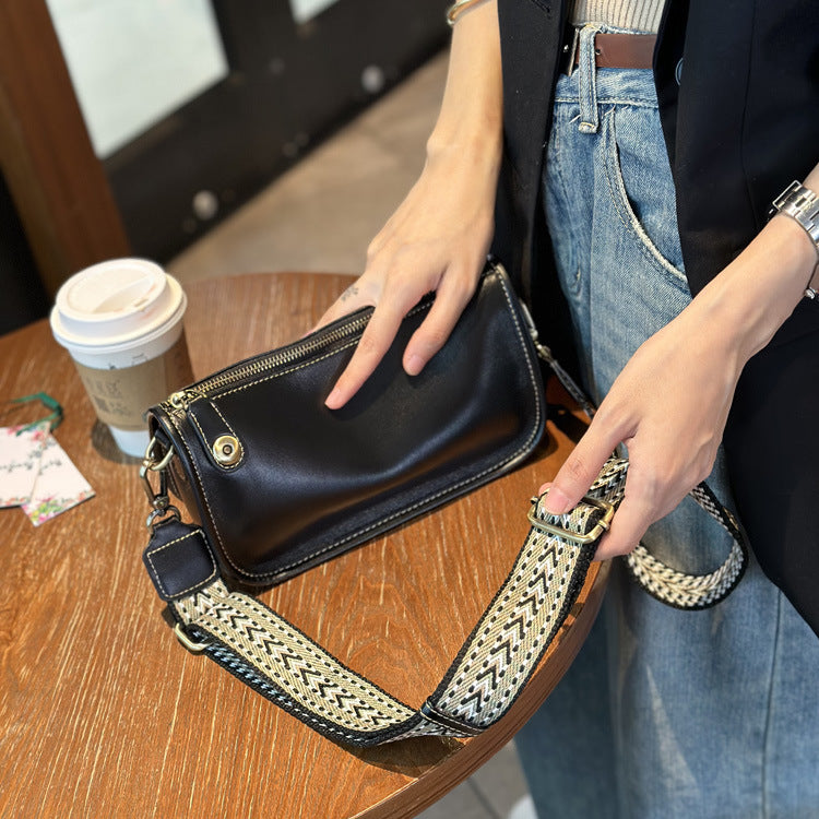 Women's Genuine Leather Fashionable Commuter Design Cowhide Crossbody Bags
