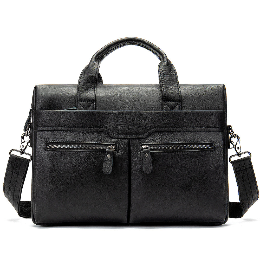 Men's Trendy Business Genuine Leather Portable Men's Briefcases