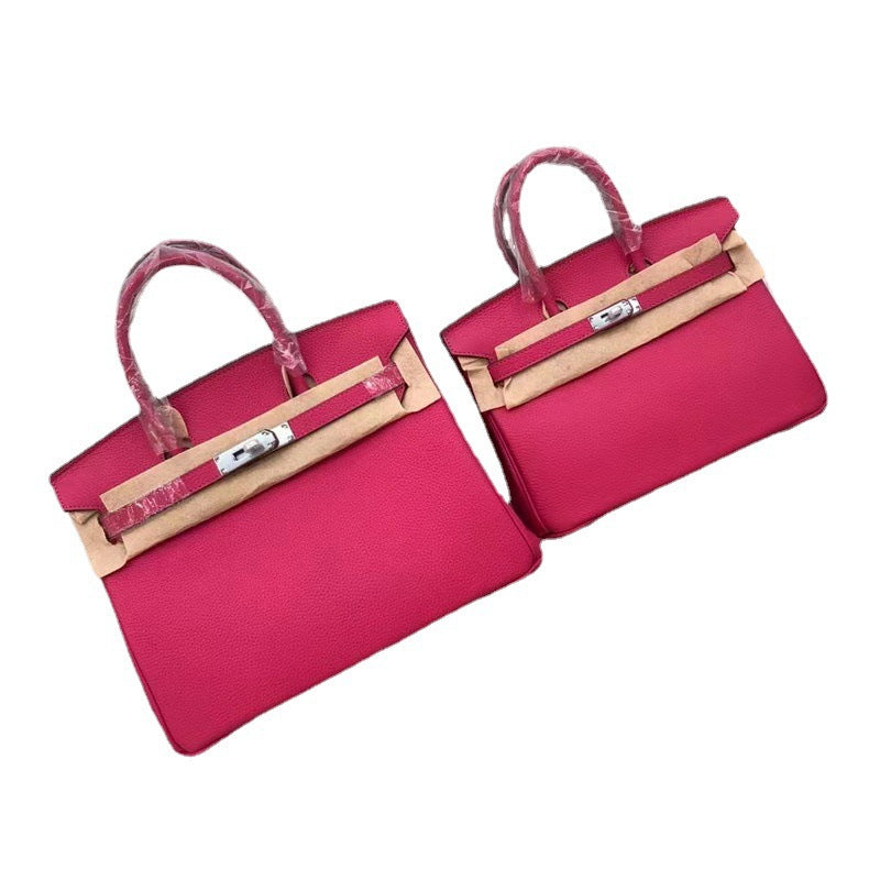 Women's Grain First Layer Cowhide Sier Genuine Handbags