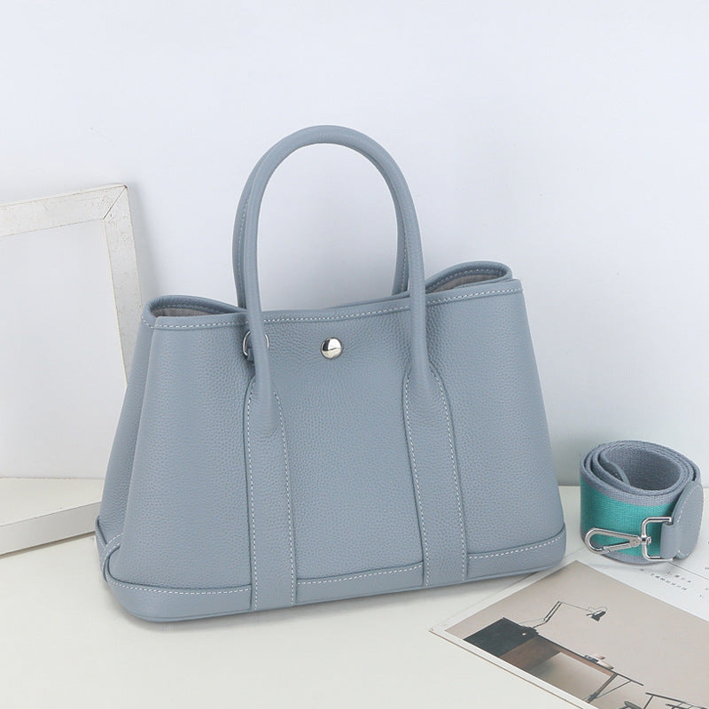 Version First Layer Cowhide Genuine Leather Fashion Large Handbags