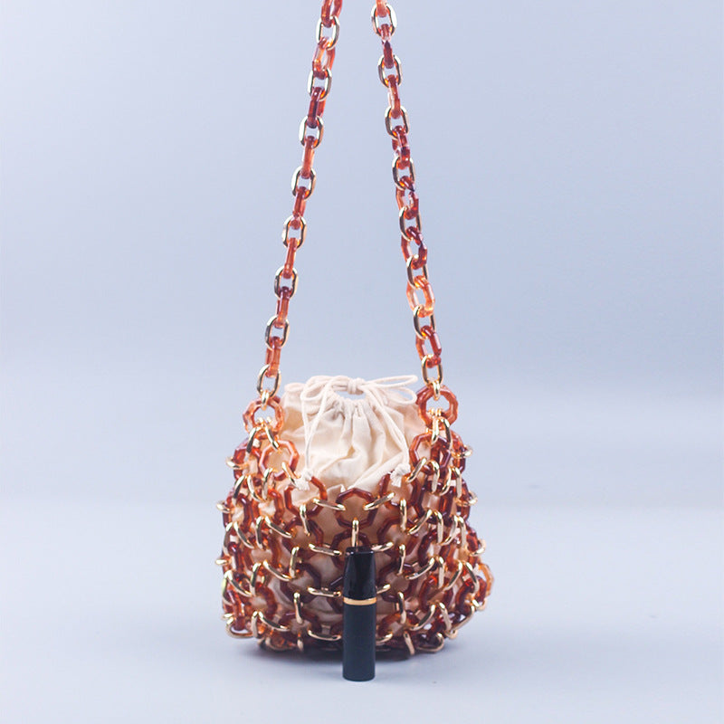 Niche Retro Style Dignified Hollow Hand-woven Shoulder Bags