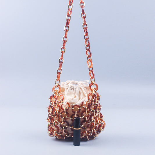 Niche Retro Style Dignified Hollow Hand-woven Shoulder Bags
