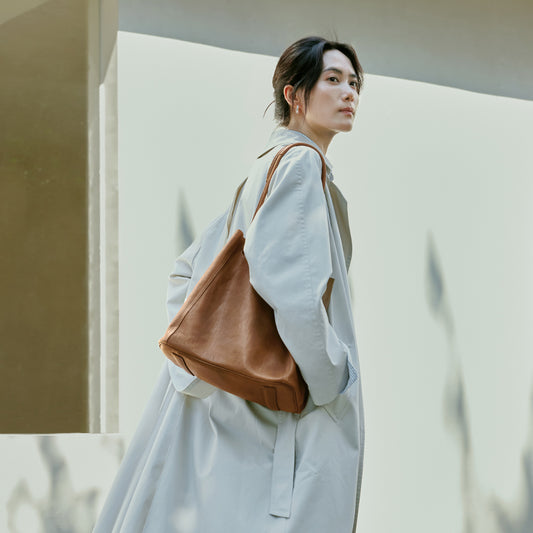 Women's Commuter Large Capacity Totes Genuine Leather Bucket Bags