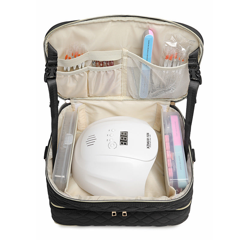 Large Capacity Nail Polish Storage Beauty Tattoo Embroidery Cosmetic Bags