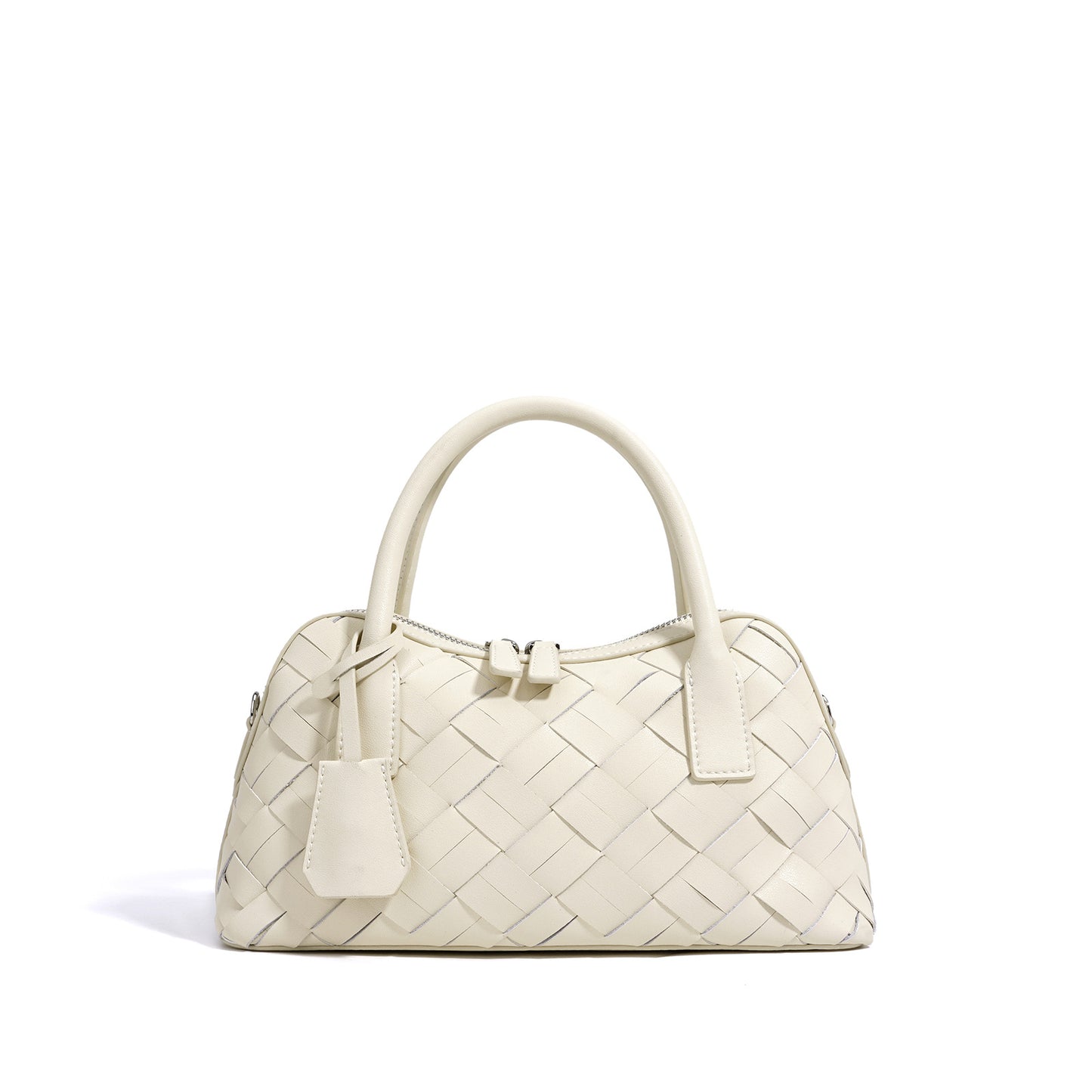 Women's Bowling Leather Hand-woven Underarm Commuting Shoulder Bags