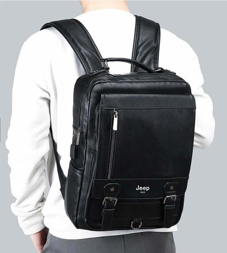 Men's Vintage Fashion Trend Computer Double Back Bags