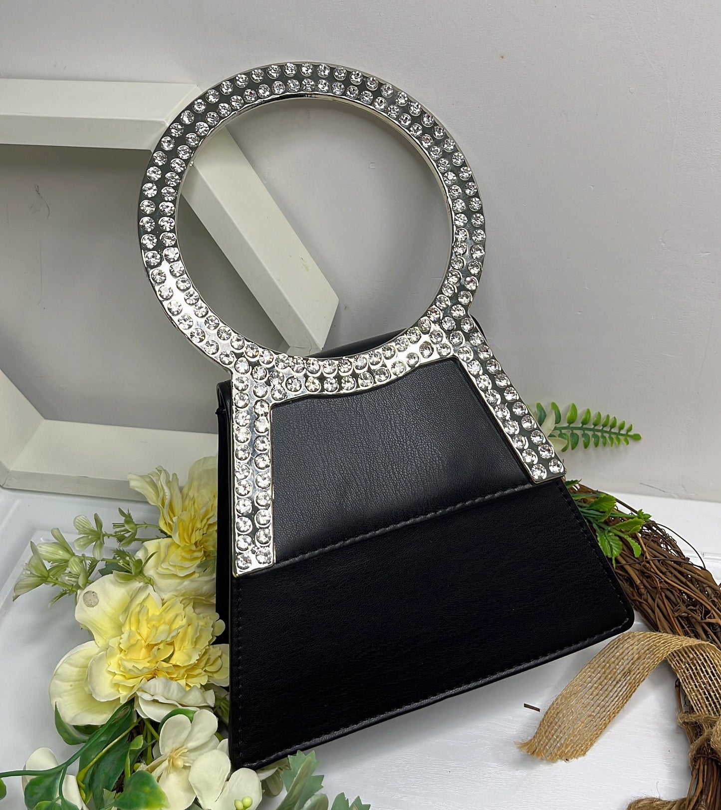 Diamond Round Fairy Super Flash Rhinestone Crossbody Bags