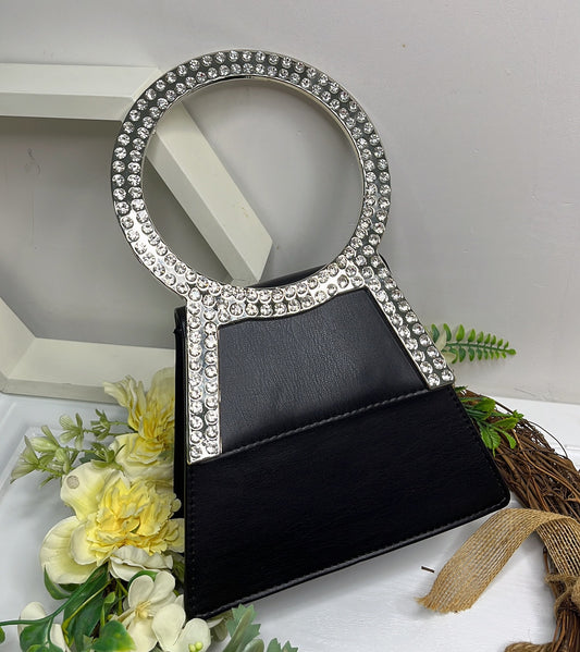 Diamond Round Fairy Super Flash Rhinestone Crossbody Bags