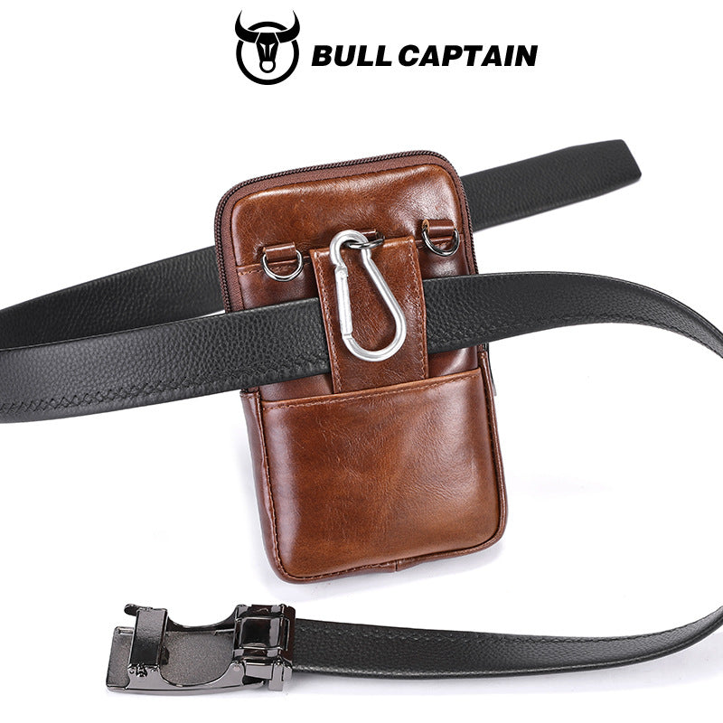 Men's Leather Goods First Layer Cowhide Hanging Men's Waist Packs