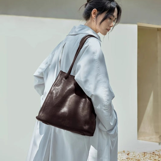 Women's Commuter Large Capacity Retro Minority Vegetable Bags