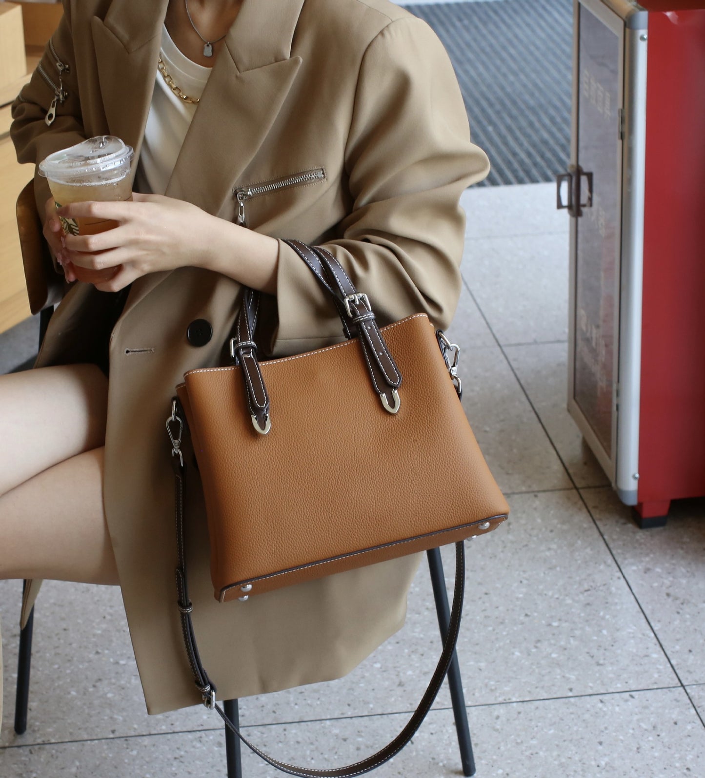 Women's Top Layer Leather Large Capacity Fashion Shoulder Bags