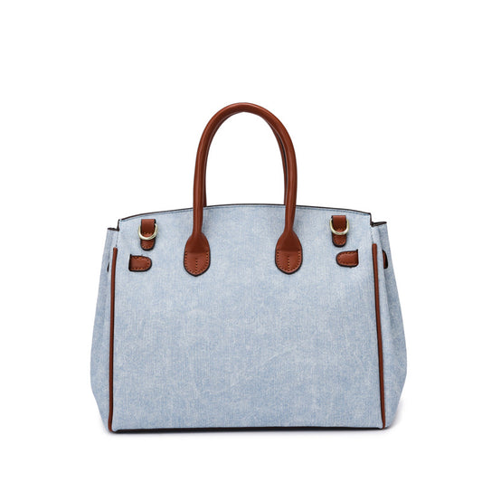 Women's Large Capacity One Contrast Color Commuting Shoulder Bags