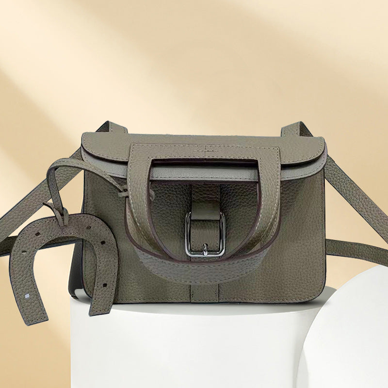 Women's Leather Hand Top Layer Cowhide Lychee Crossbody Bags
