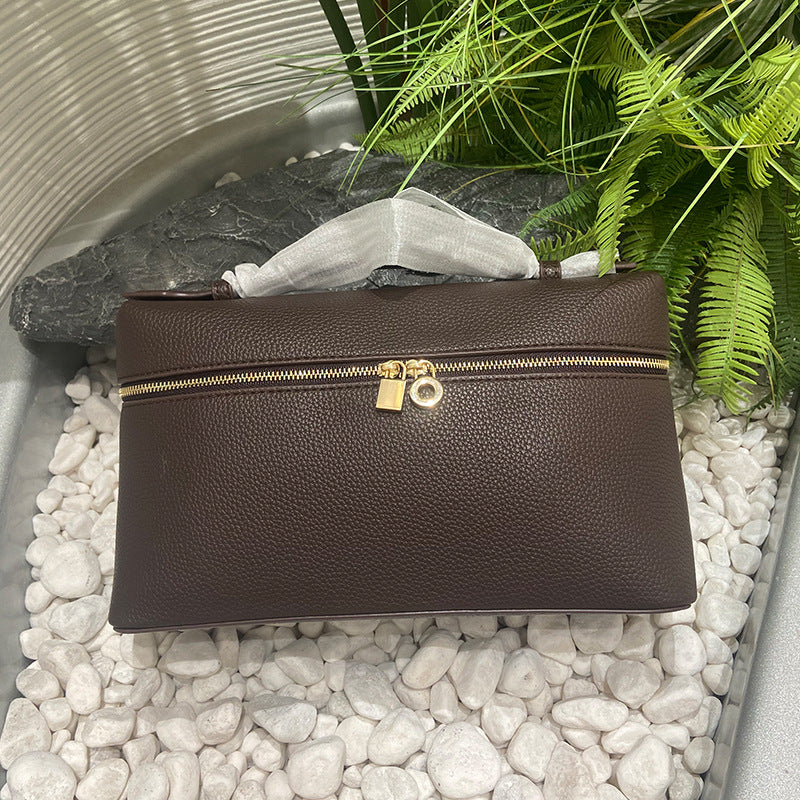 Italian Brown Gold Lunch Box Portable Crossbody Bags
