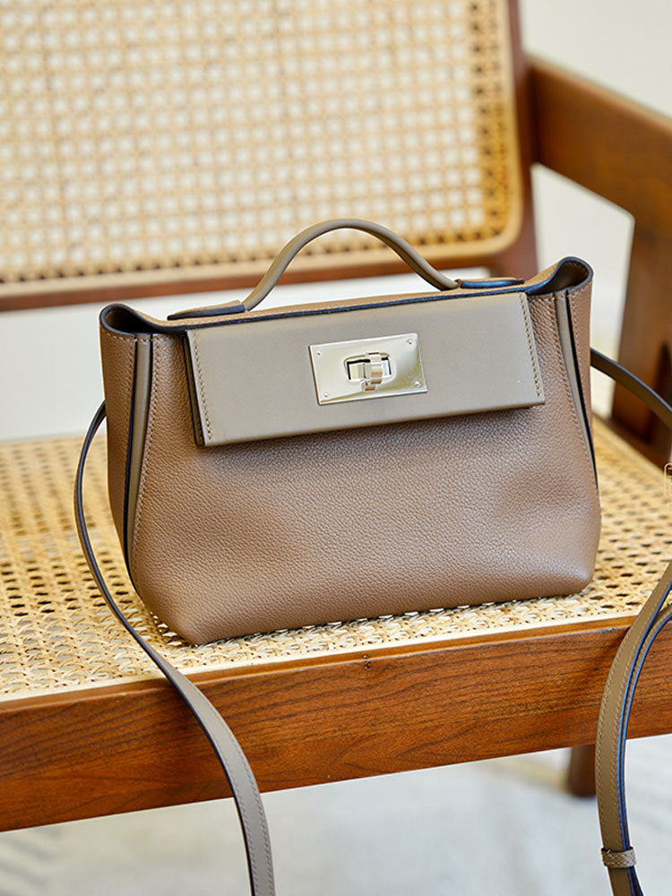 Women's Genuine Leather Retro Commuter Texture Light Bags