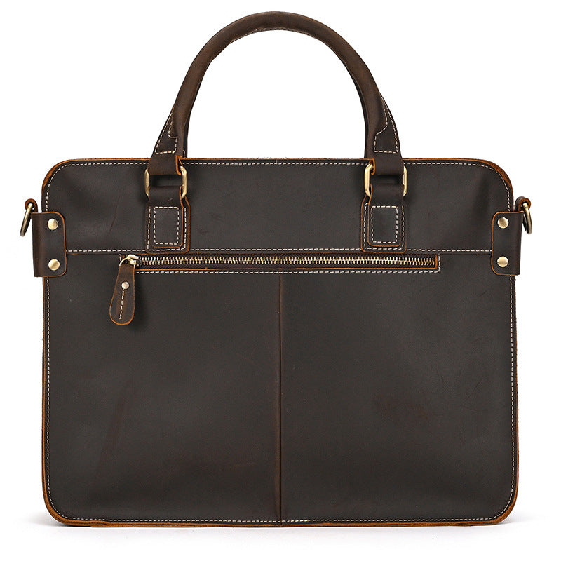 Crazy Horse Leather Inch Computer First Men's Briefcases