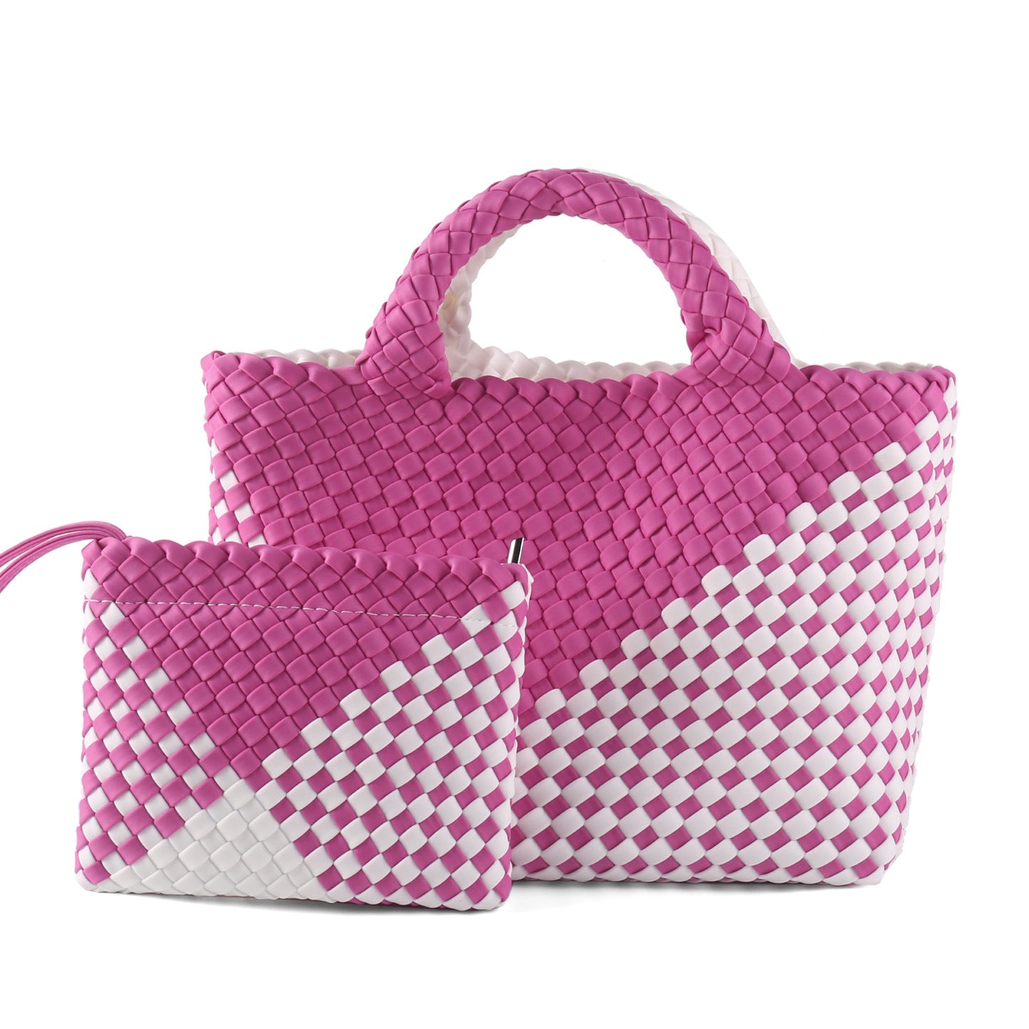 Women's Woven Medium Ribbon Advanced Color Matching Handbags