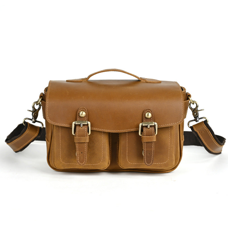 Men's Crazy Horse Leather Vintage Handmade First Men's Briefcases