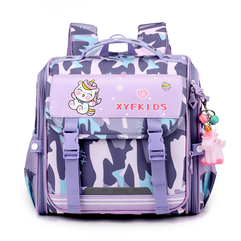 Side Open Macaron Camouflage Series Grade Elementary School Students' Schoolbags
