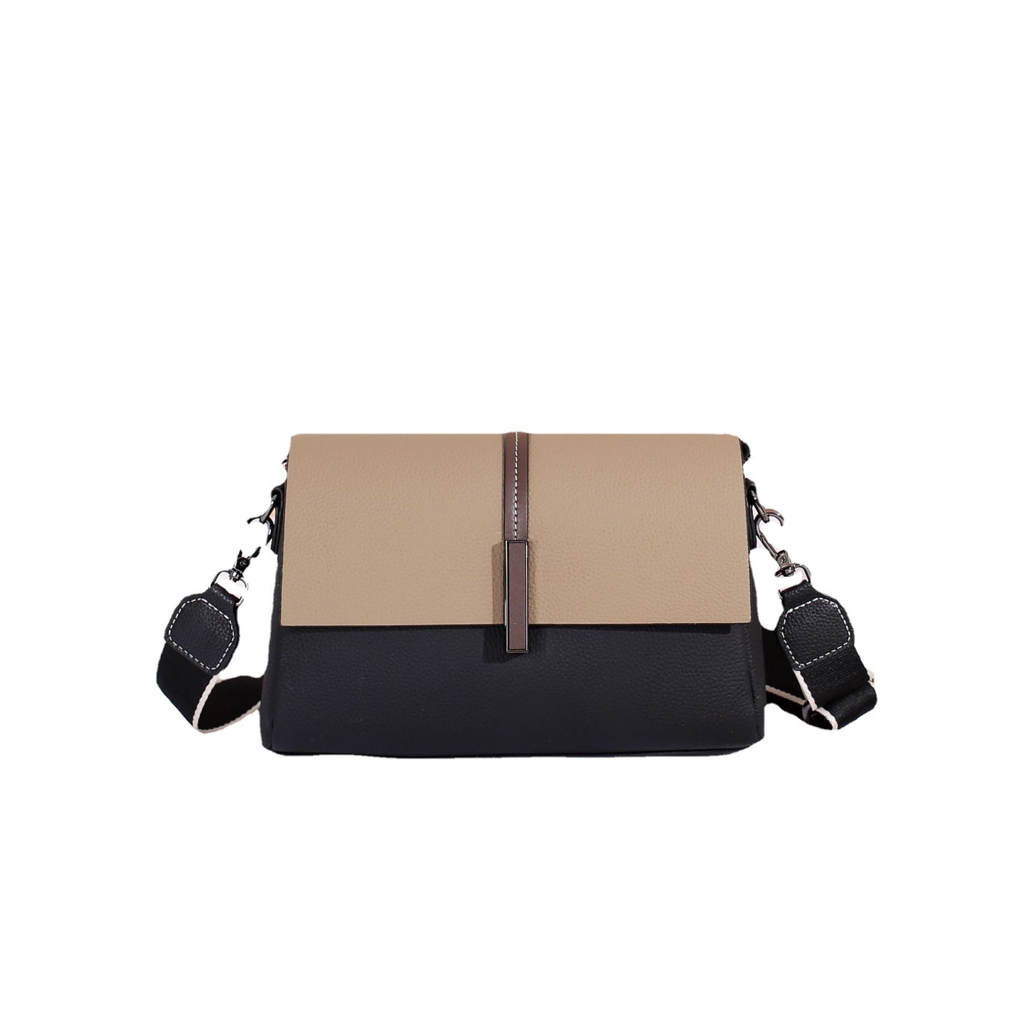 Women's Leather Fashion Simple Shopping Shell Contrast Color Shoulder Bags