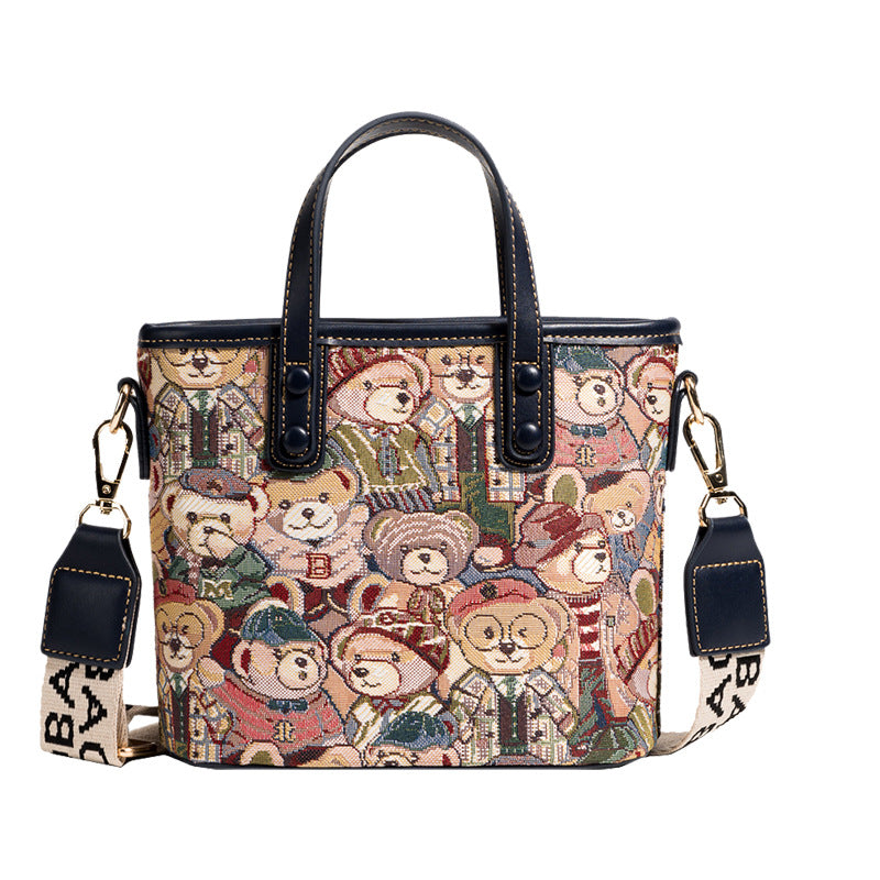 Women's Source Bear Fashion Fashionable Portable Bucket Bags
