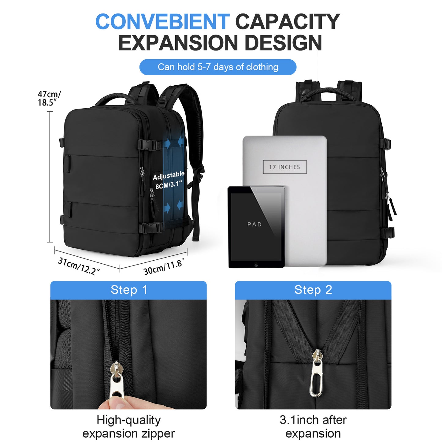 Women's Large Capacity Boarding Business Early College Backpacks
