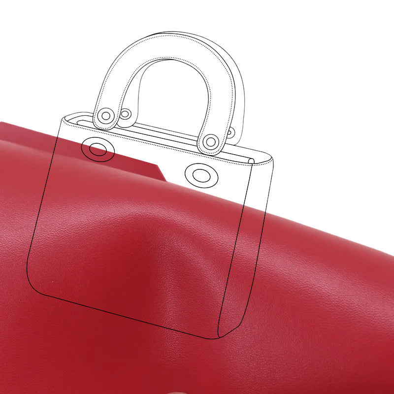 Sheepskin Patent Leather Frosted Diana Three Shoulder Bags