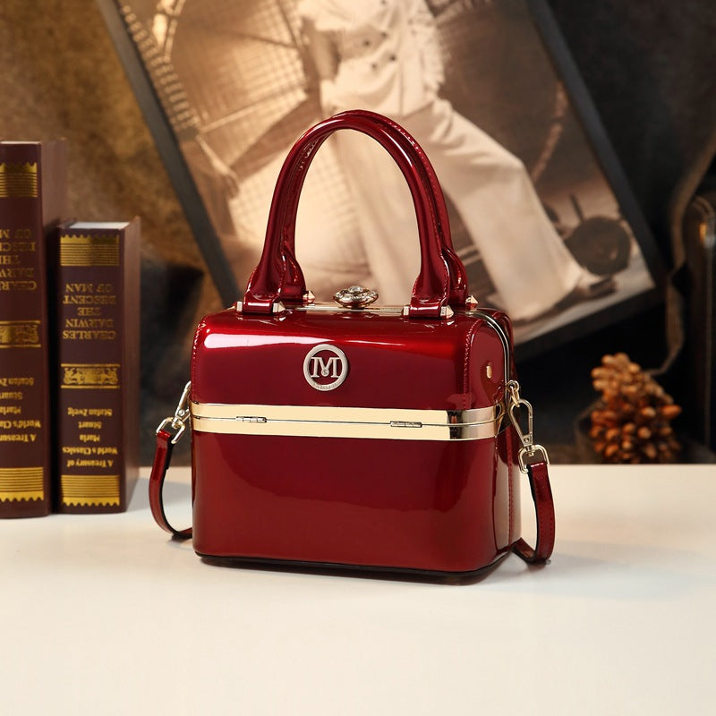 Women's Personalized Box Summer Fashion Patent Leather Handbags