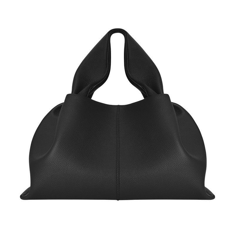 Women's First Layer Cowhide Dumpling French Niche Minority Handbags