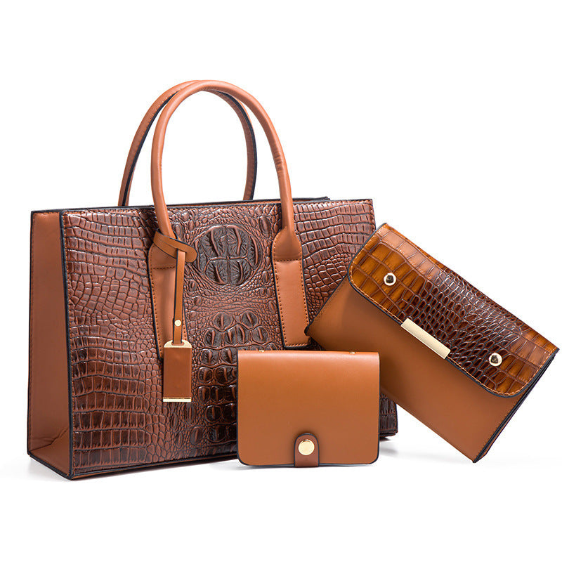 Women's Stylish Classic Three-piece Leather Fashion Handbags