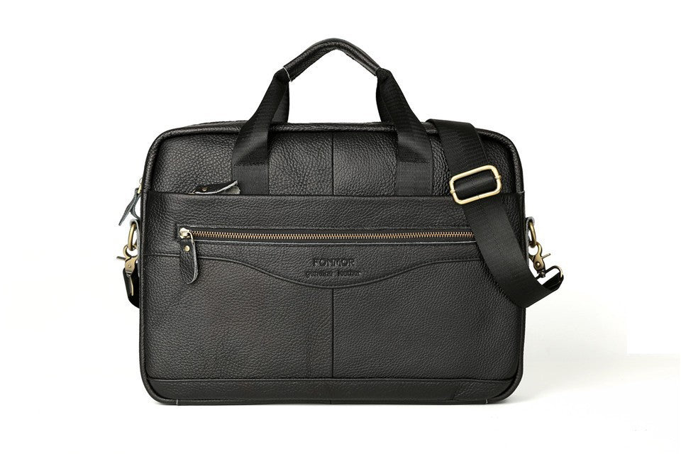 Elegant Men's Graceful Fashion Business Cowhide Bags