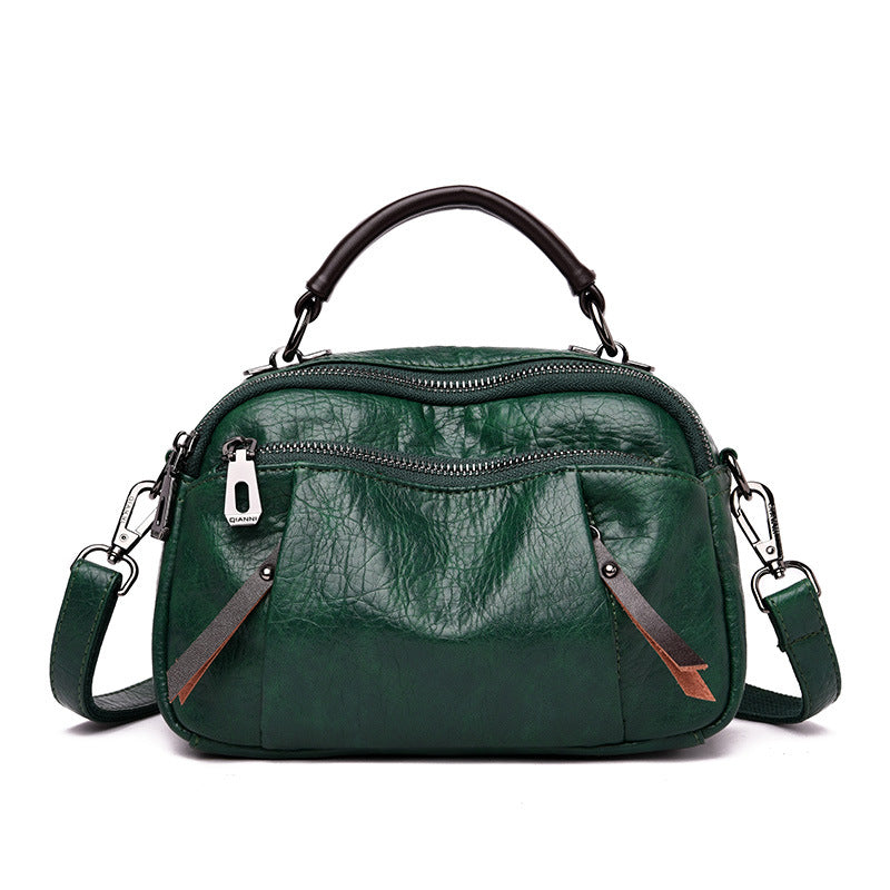 Women's Fashion Business Woven Versatile Soft Leather Crossbody Bags