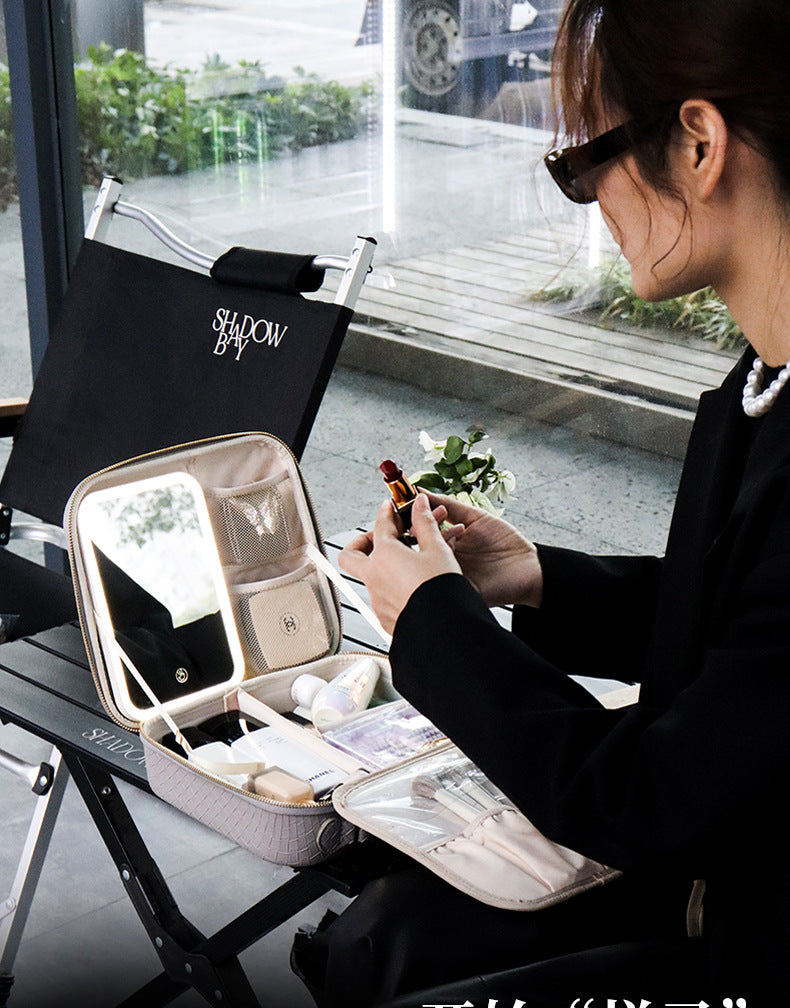 Selected With Light Smart Mirror Portable Cosmetic Bags