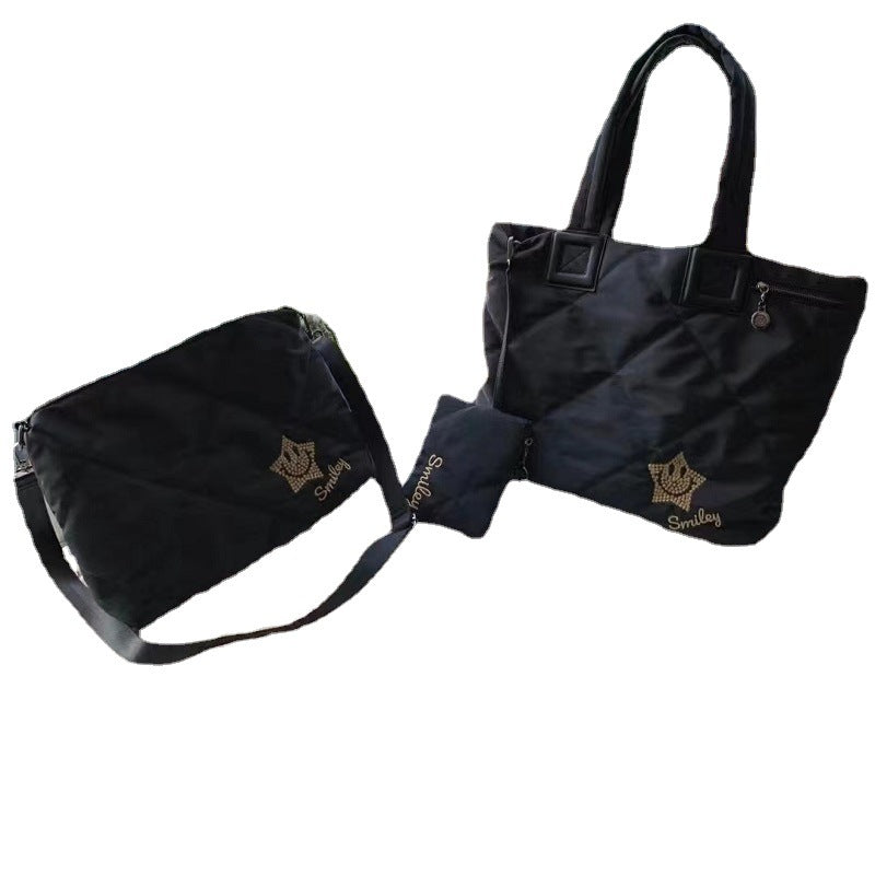 Capacity Compressed Cotton Female Trench Coat Nylon Shoulder Bags