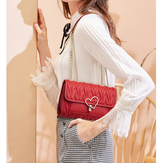 Women's Trendy Stylish Genuine Leather Leisure Chain Shoulder Bags