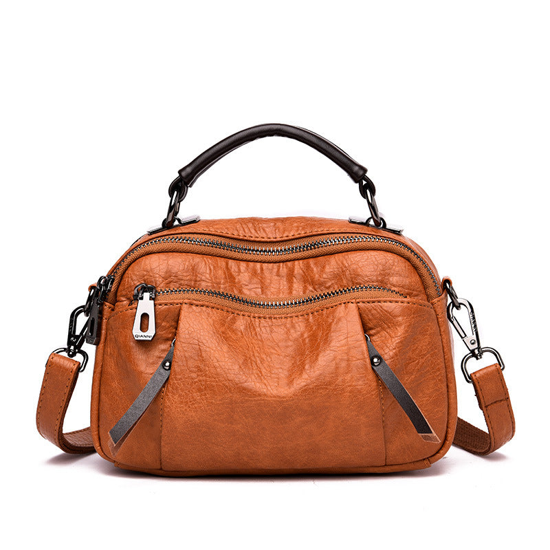 Women's Fashion Business Woven Versatile Soft Leather Crossbody Bags