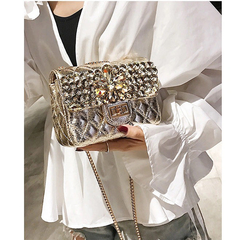 Women's Classic Style Rhombic Crack Handmade Shoulder Bags
